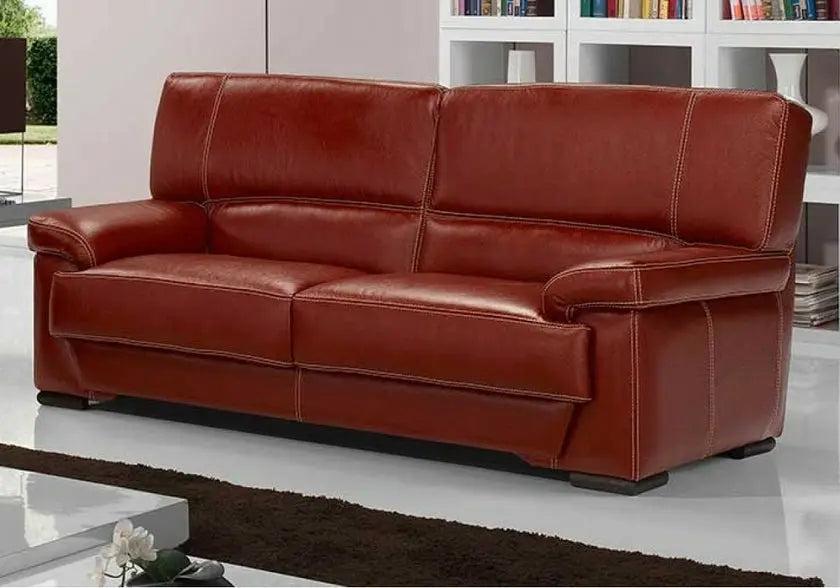 Canapé cuir design bordeaux ALESSANDRE Made in Italy