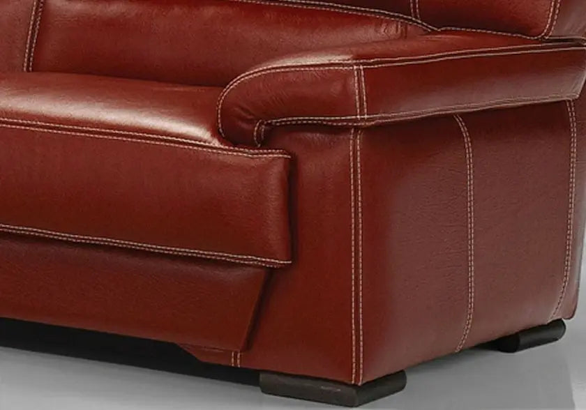 Canapé cuir design bordeaux ALESSANDRE Made in Italy