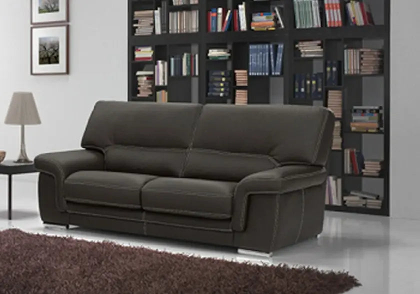 Canapé cuir design noir ANNA Made in Italy