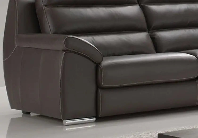 Canapé cuir design noir BARBAROS Made in Italy