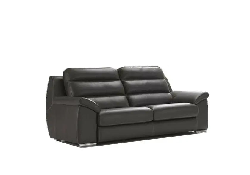 Canapé cuir design noir BARBAROS Made in Italy