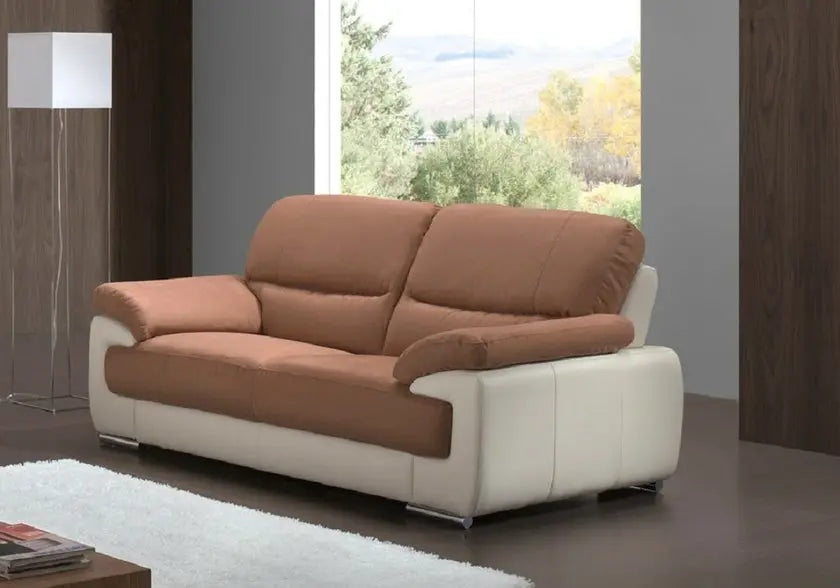 Canapé cuir microfibre marron ANNE Made in Italy