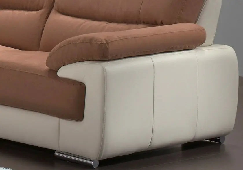 Canapé cuir microfibre marron ANNE Made in Italy