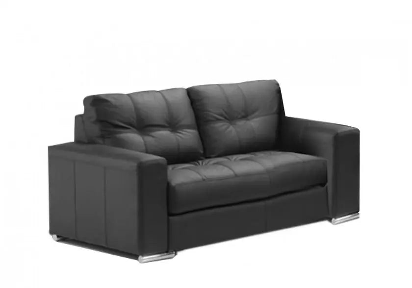 Canapé cuir noir convertible lit ALEXIE Made in Italy