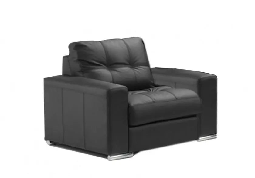 Canapé cuir noir convertible lit ALEXIE Made in Italy