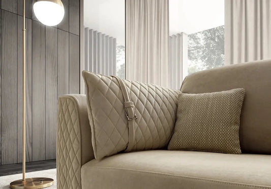 Canapé design capitonné beige ELFY CG Italy