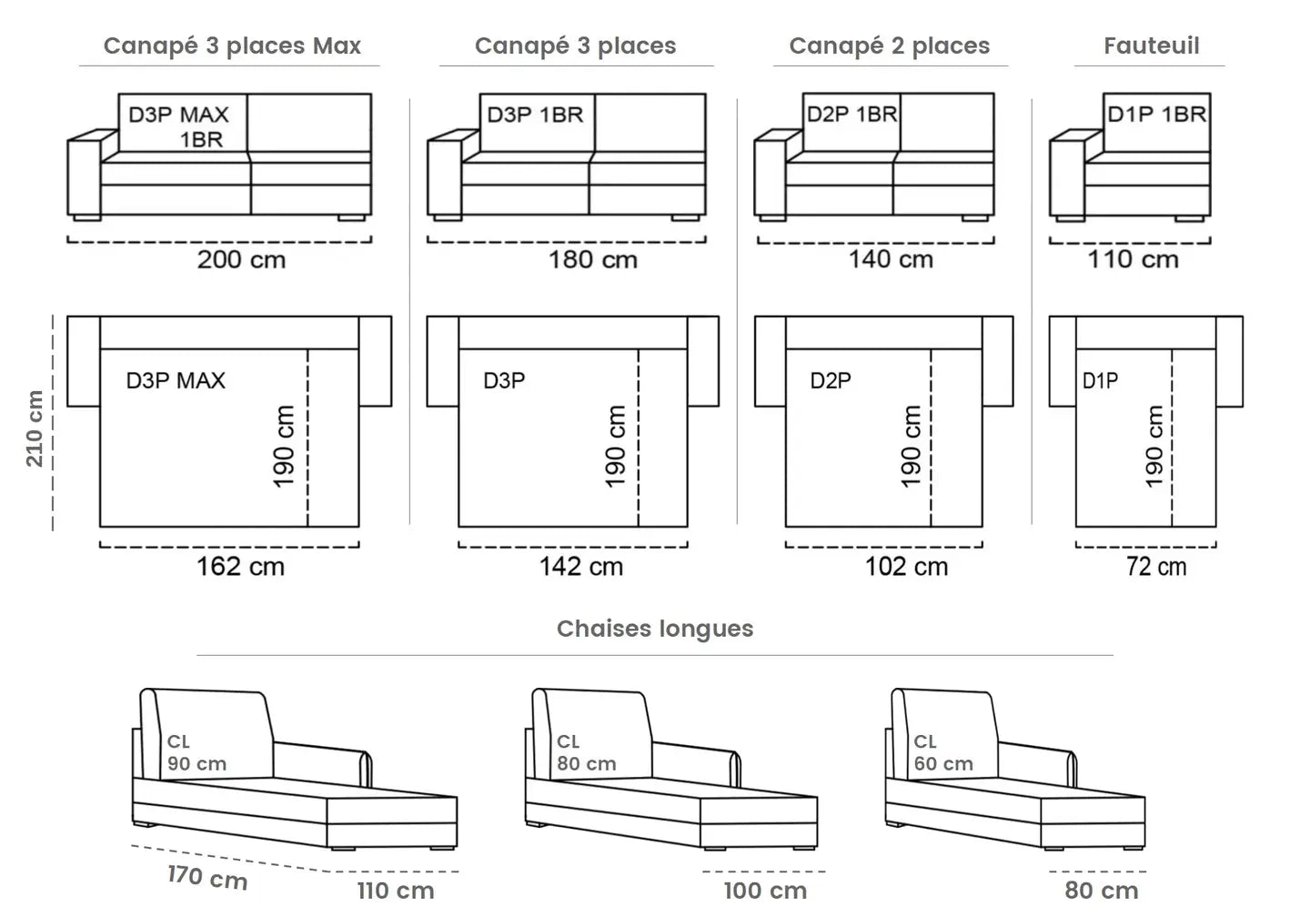 Canapé lit rapido kaki ARIANE Made in Italy