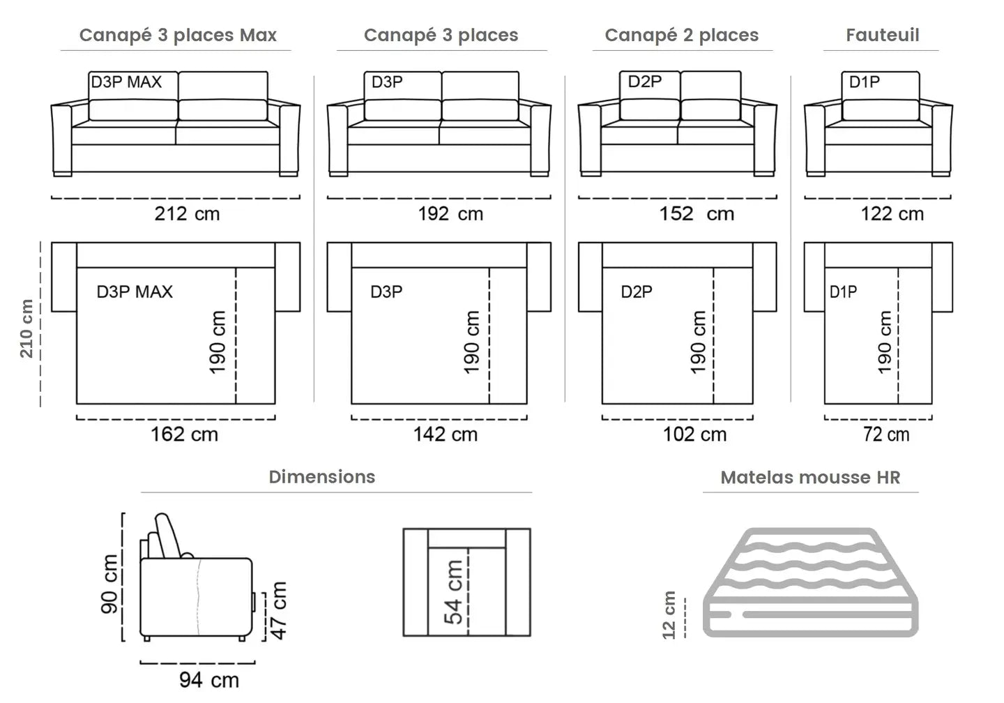 Canapé lit rapido marron SYBEL Made in Italy