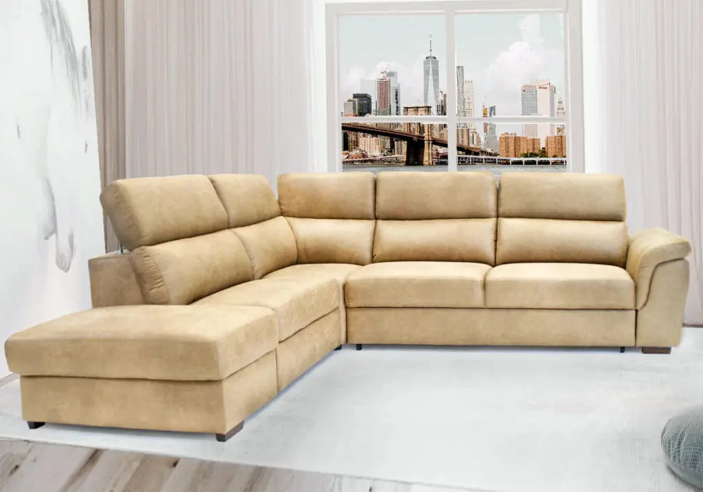 Canapé modulable angle beige FOXY Made in Italy