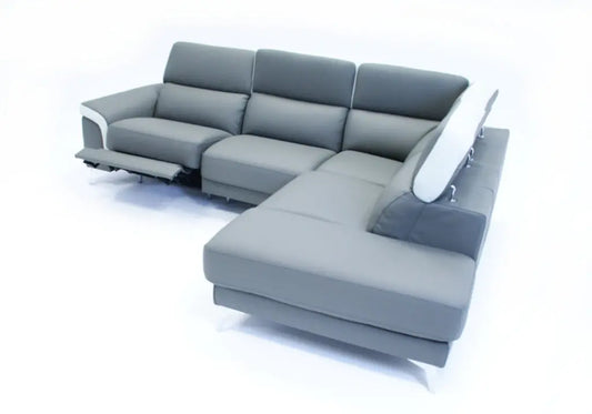 Canapé modulable angle relax gris FELIA Made in Italy