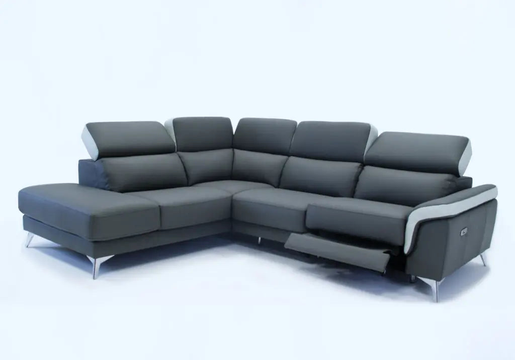 Canapé modulable angle relax noir FELIA Made in Italy