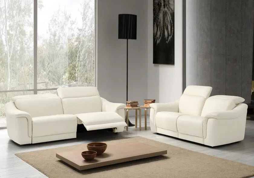 Canapé relax cuir blanc CARLA Made in Italy