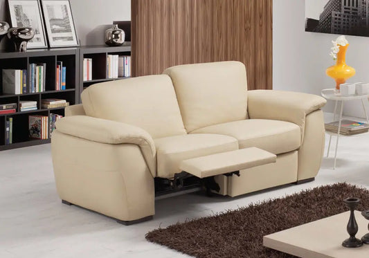 Canapé relax cuir crème JADE Made in Italy