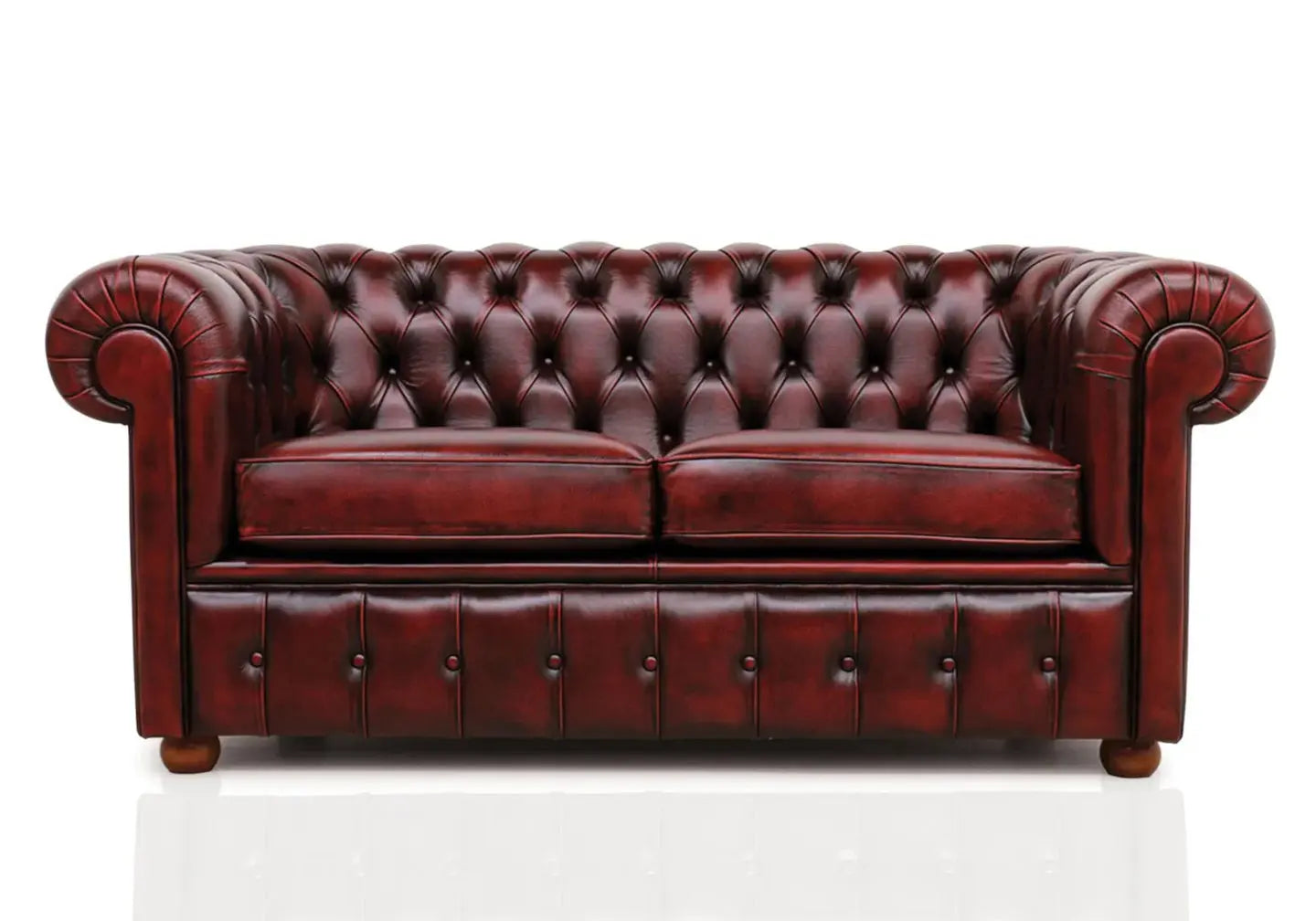 Canapé vintage cuir marron CHESTERFIELD S.T. Italy