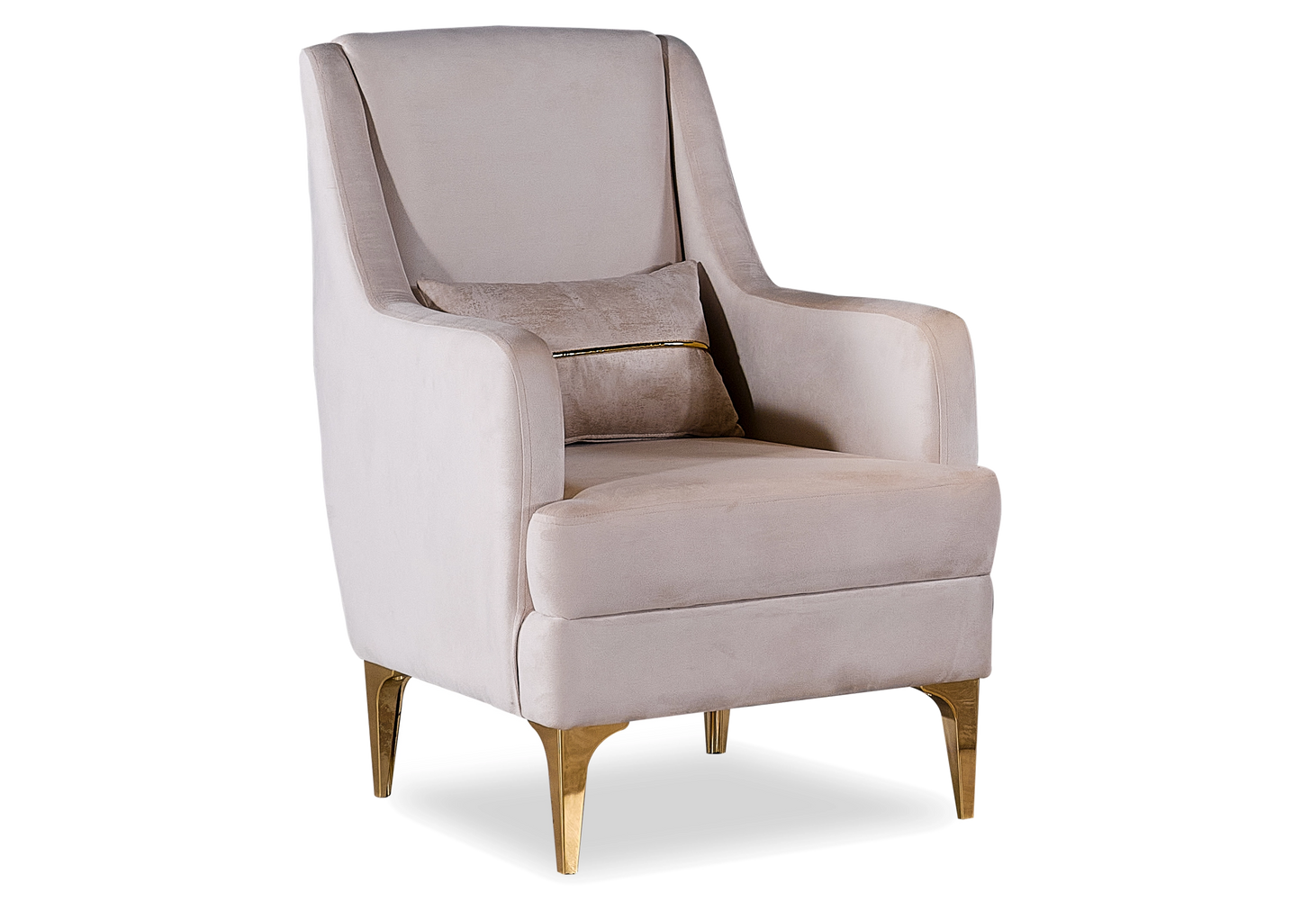 Canapé velours beige convertible avec coffre – MADRID