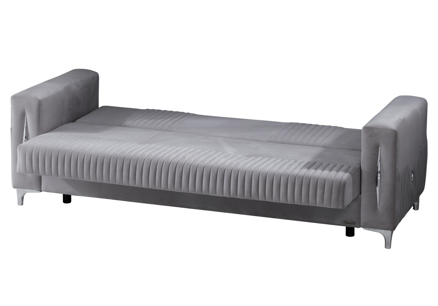 Canapé velours gris convertible avec coffre - ZARA