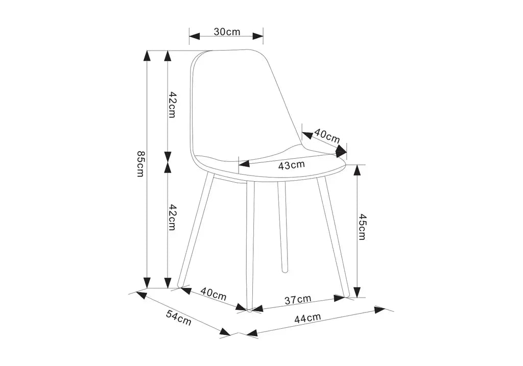 Chaise abeille argentée anthracite DRON New Design