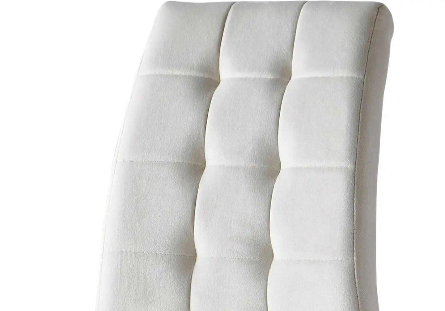 Chaise capitonné velours beige SIA (lot de 6) New Design