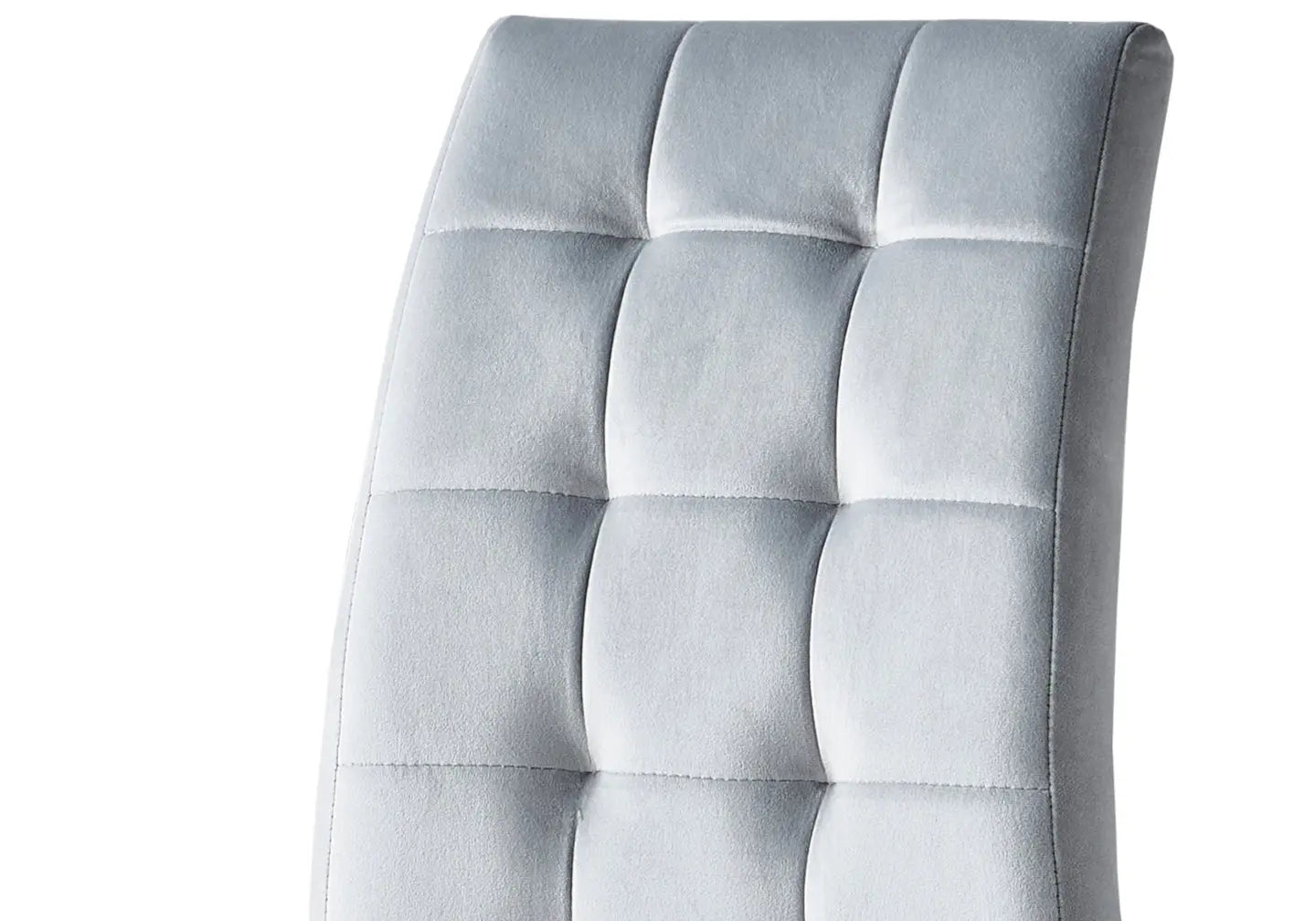 Chaise capitonné velours gris SIA (lot de 6) New Design