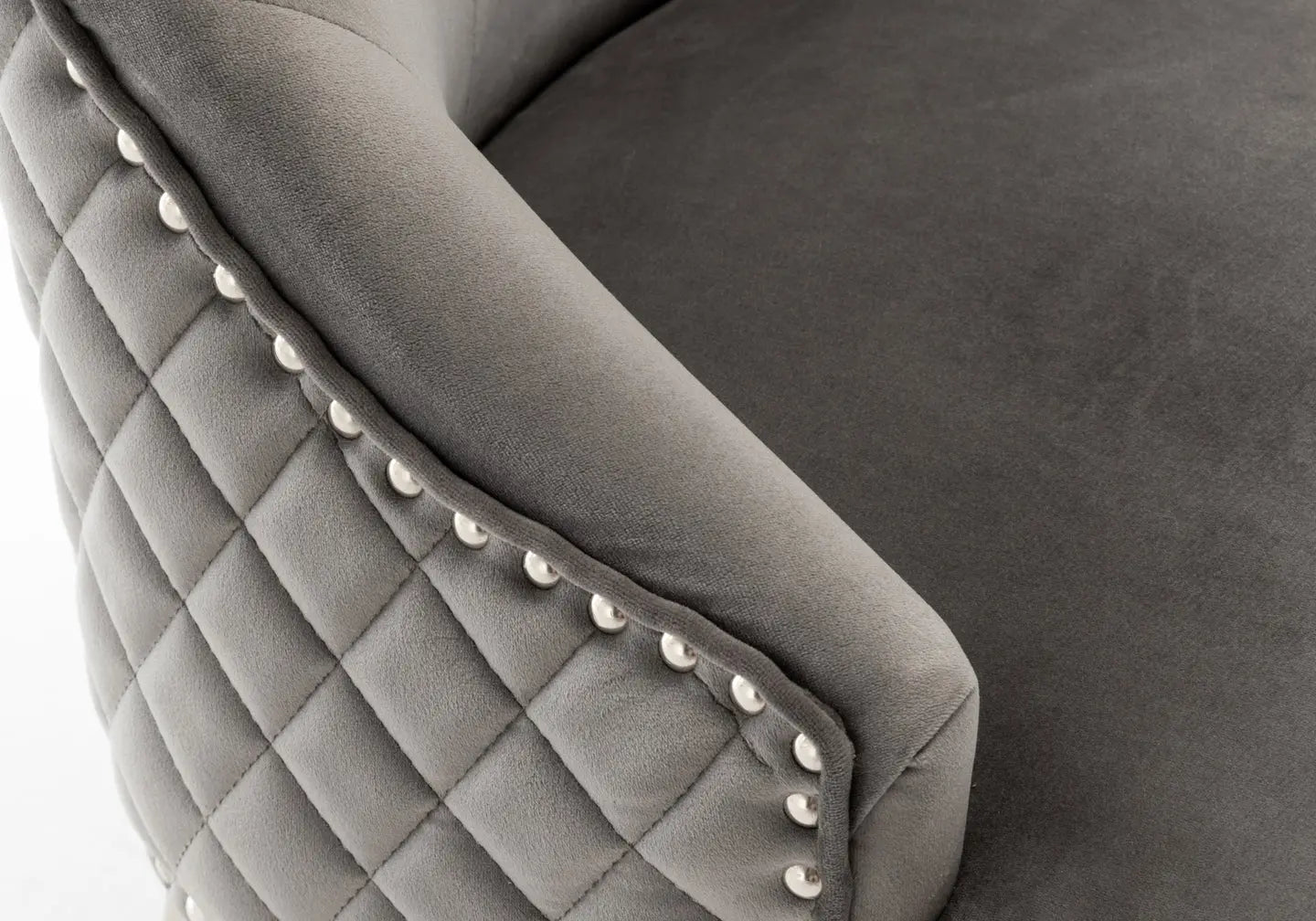 Chaise capitonnée argent anthracite LIDY New Design