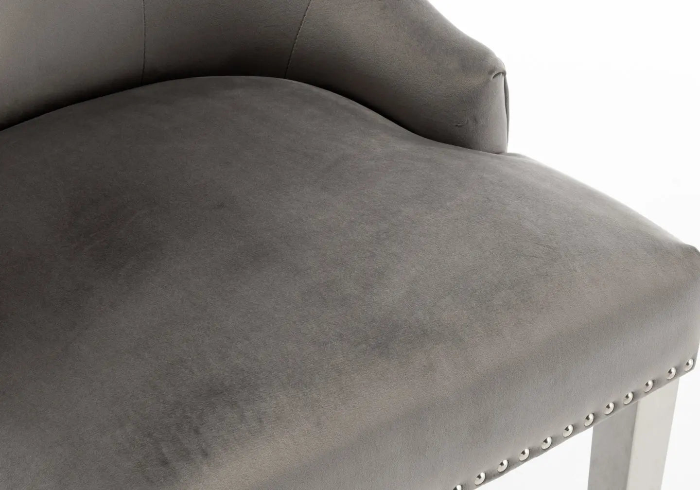 Chaise capitonnée argent anthracite LIDY New Design