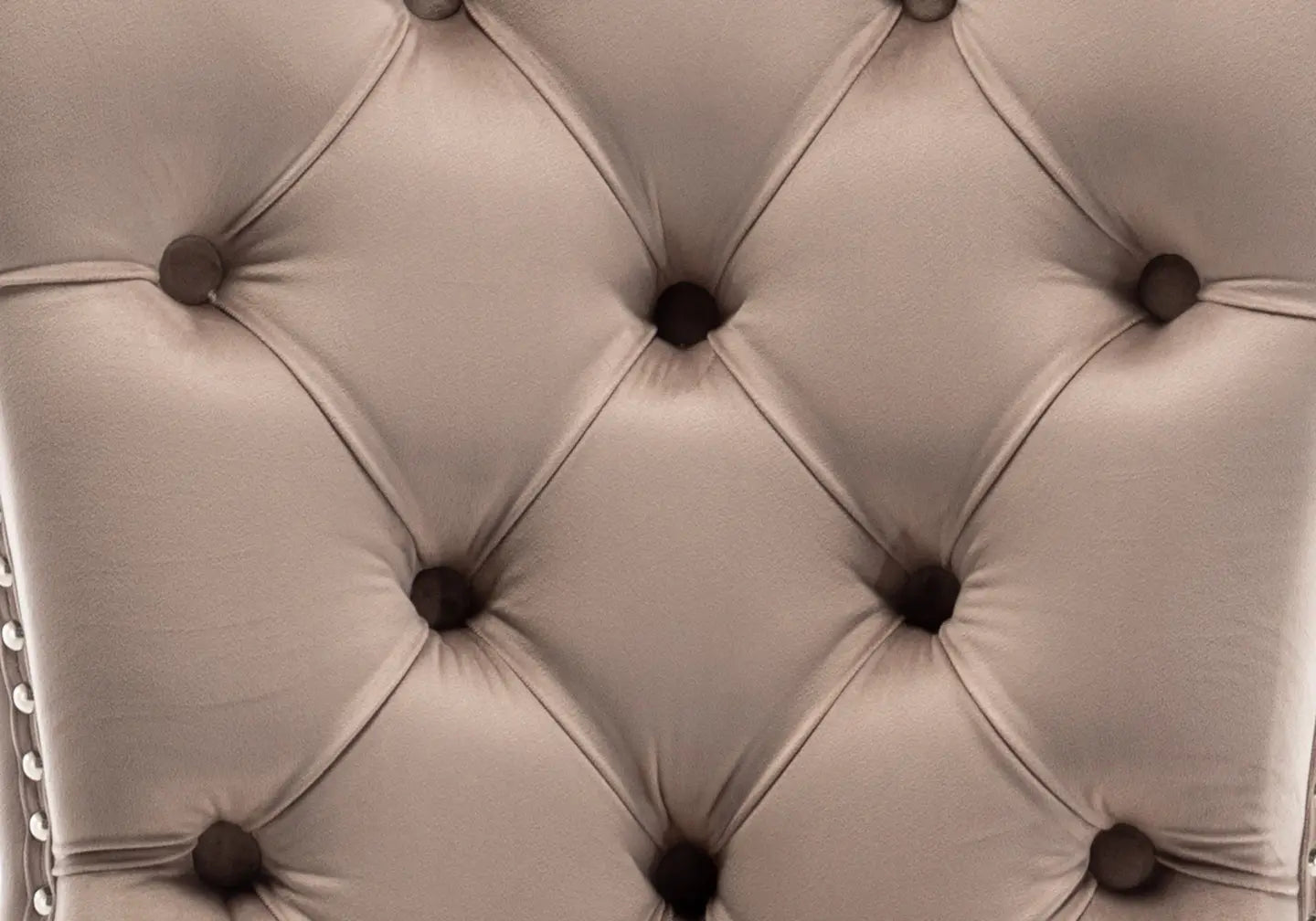 Chaise capitonnée argent moka LORA New Design