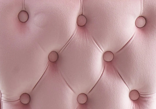 Chaise capitonnée argent rose pâle ENZO (Lot de 2) New Design