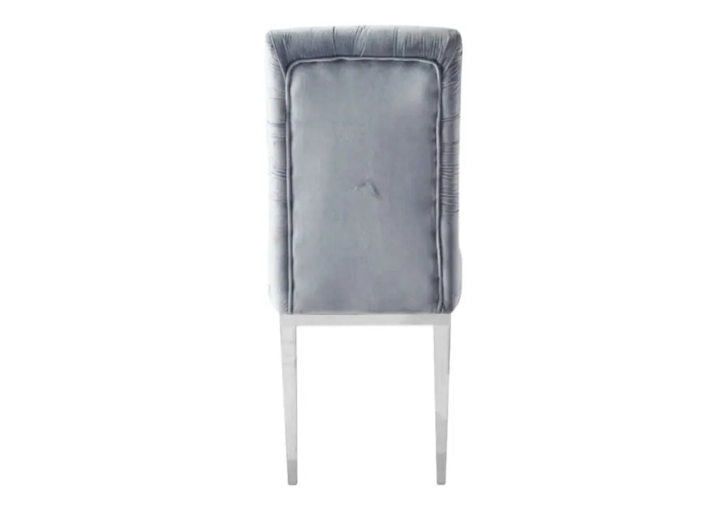 Chaise capitonnée chrome anthracite NEVA (lot de 2) New Design