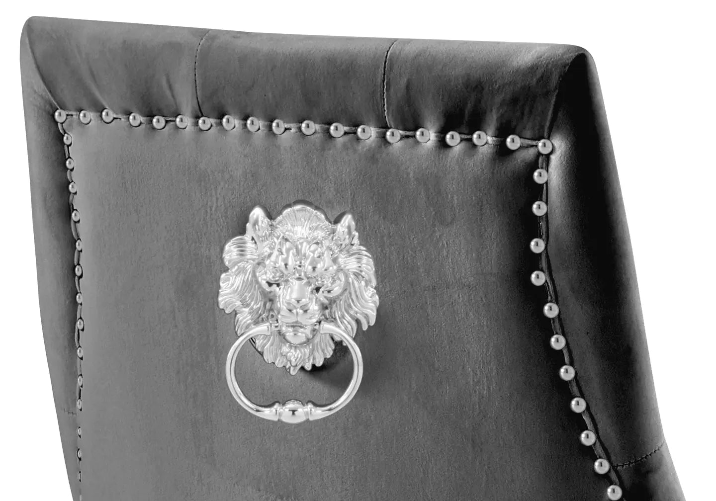 Chaise capitonnée cloutée anthracite GIA New Design