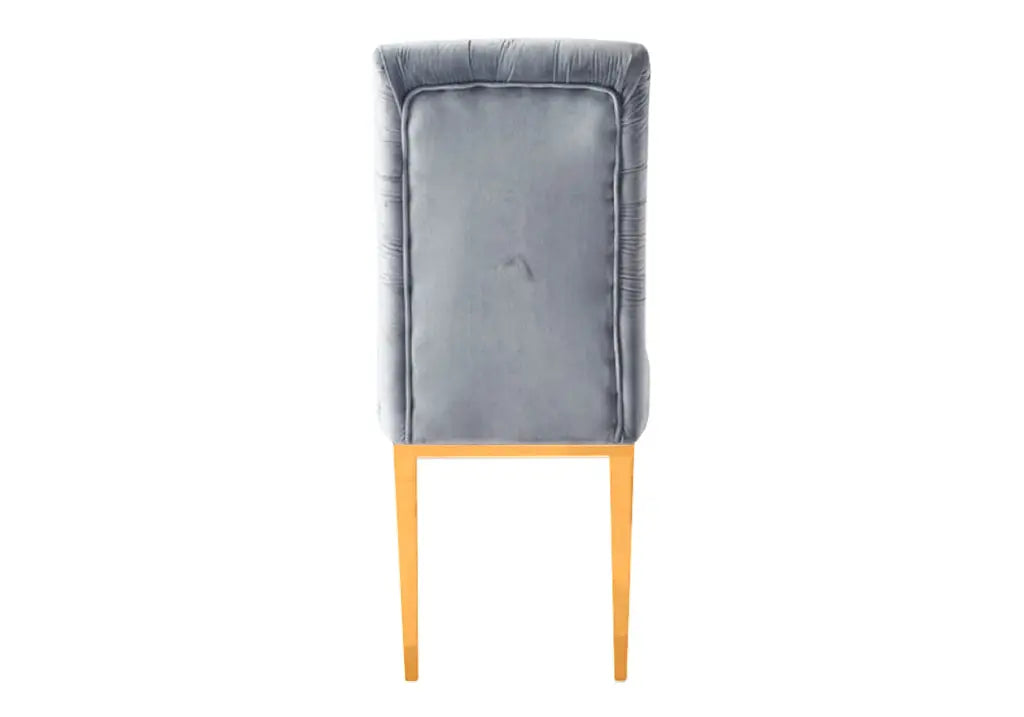 Chaise capitonnée dorée anthracite NEVA (lot de 2) New Design