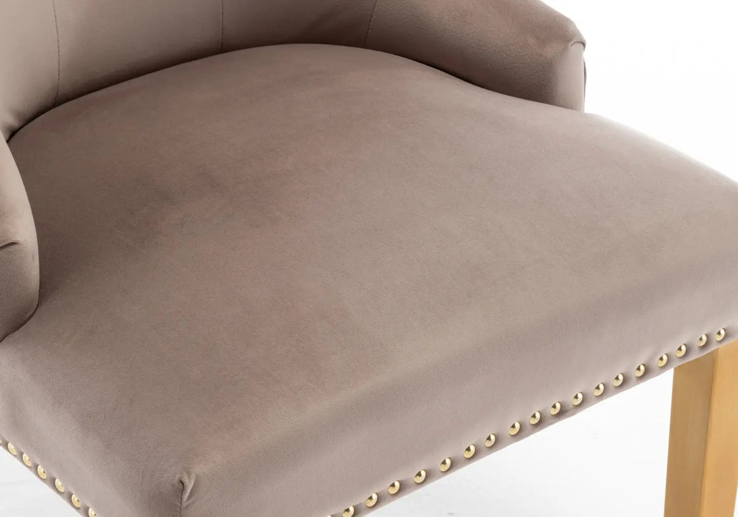 Chaise capitonnée dorée moka LIDY New Design