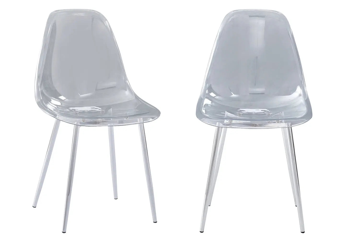 Chaise chromée transparente LOA (Lot de 6) New Design