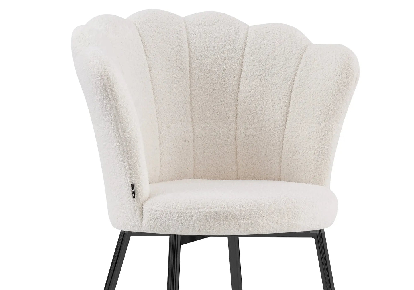Chaise coquillage pied noir tissu bouclette NYMEA New Design
