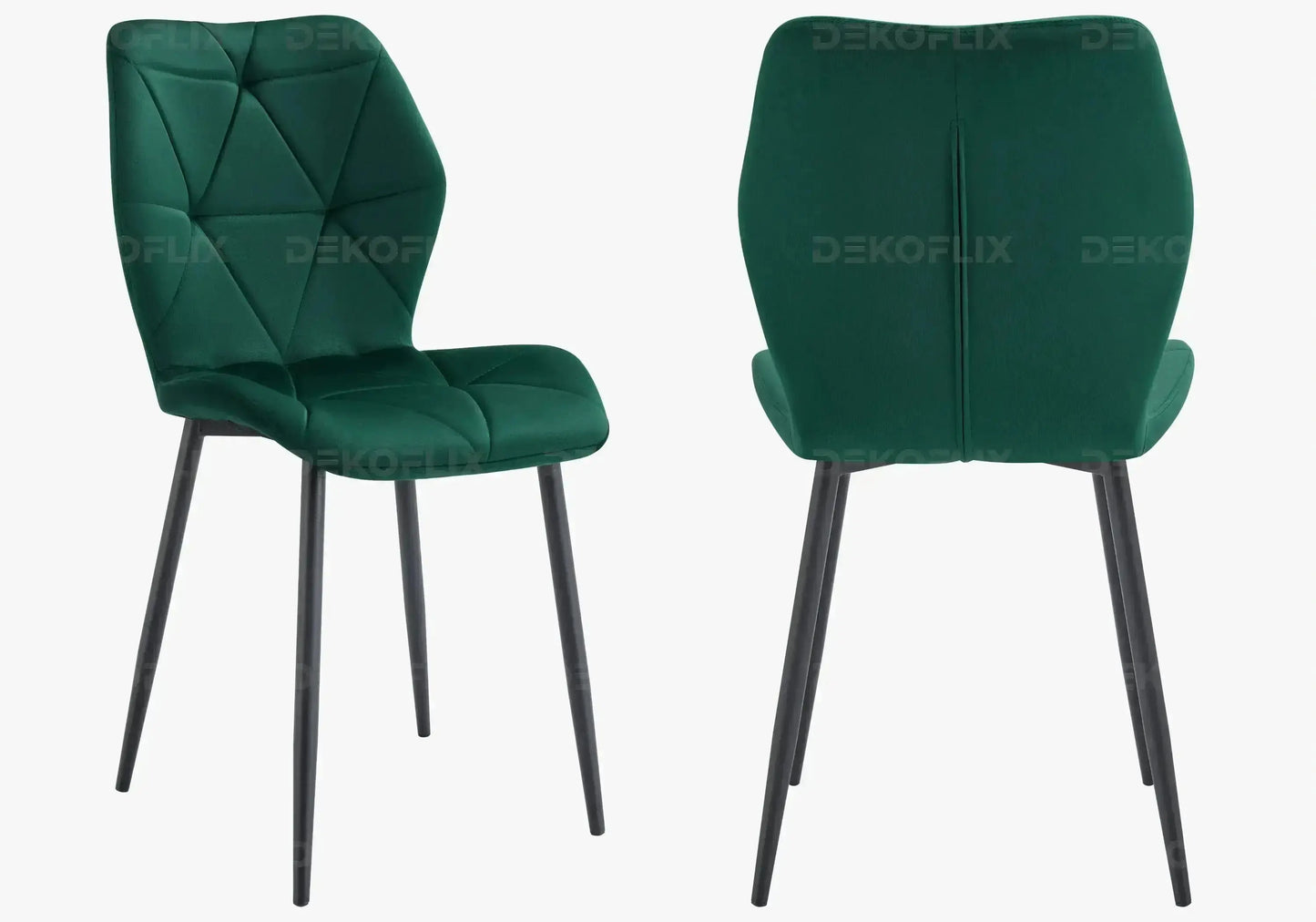 Chaise coquillage pieds noires vert sapin NAVA New Design