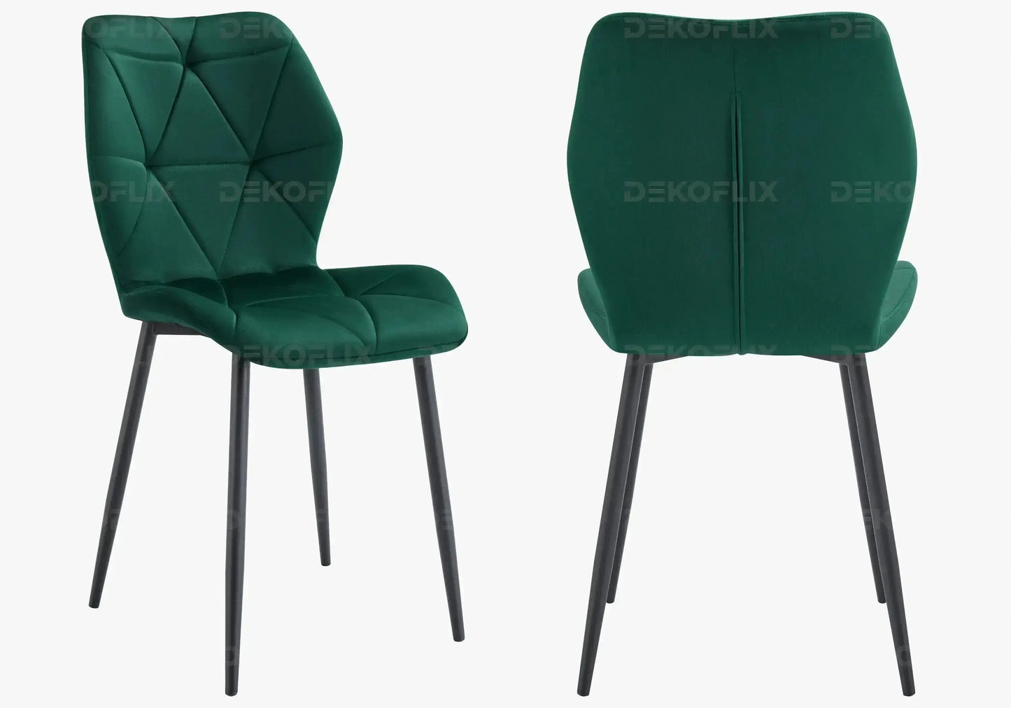 Chaise coquillage pieds noires vert sapin NAVA New Design
