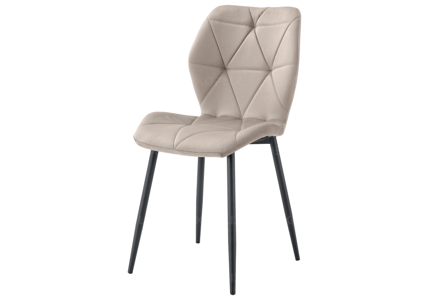 Chaise coquillage pieds noires taupe NAVA New Design