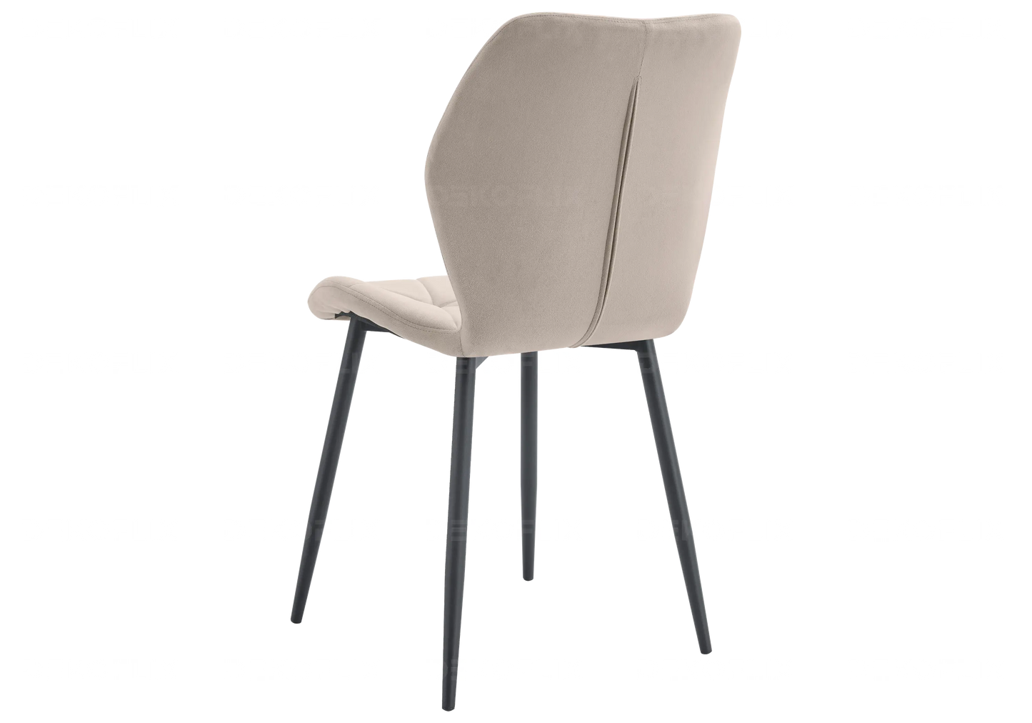 Chaise coquillage pieds noires taupe NAVA New Design