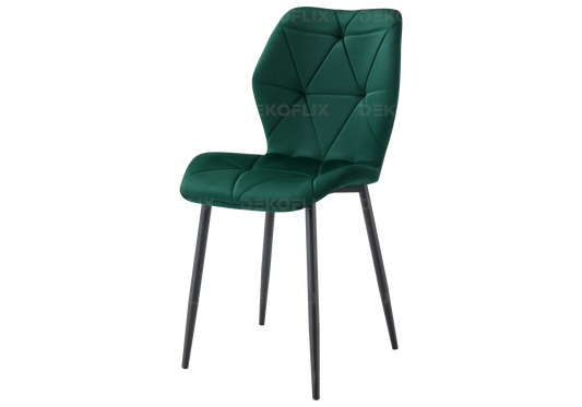 Chaise coquillage pieds noires vert sapin NAVA New Design