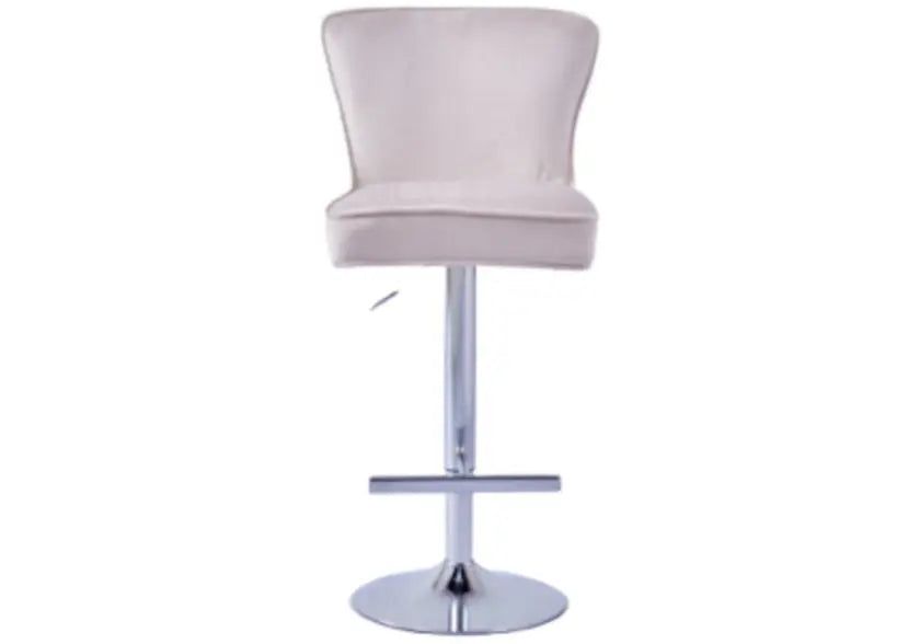 Chaise de bar capitonnée beige ENZO New Design
