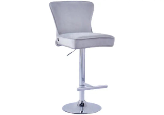 Chaise de bar capitonnée gris ENZO New Design