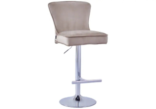 Chaise de bar capitonnée taupe ENZO New Design