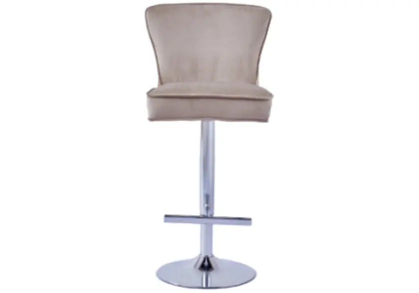 Chaise de bar capitonnée taupe ENZO New Design
