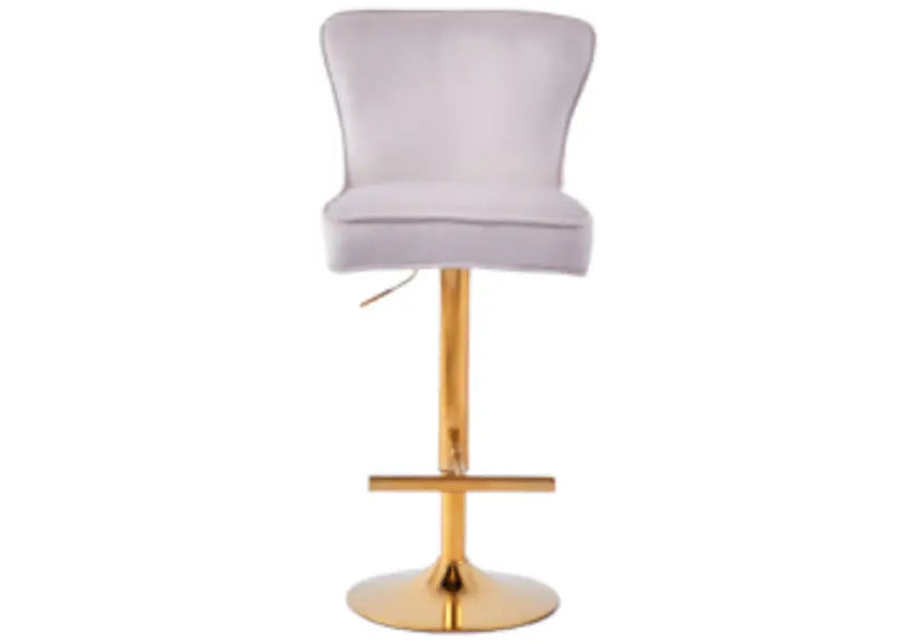 Chaise de bar dorée capitonnée beige ENZO New Design