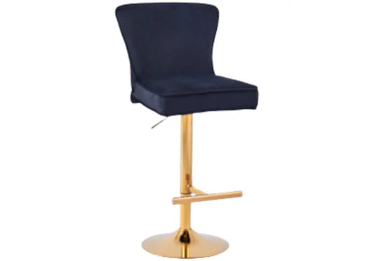 Chaise de bar dorée capitonnée noir ENZO New Design