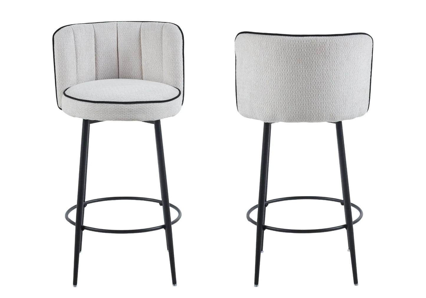 Chaise de bar noire ecru MODY (lot de 2) New Design