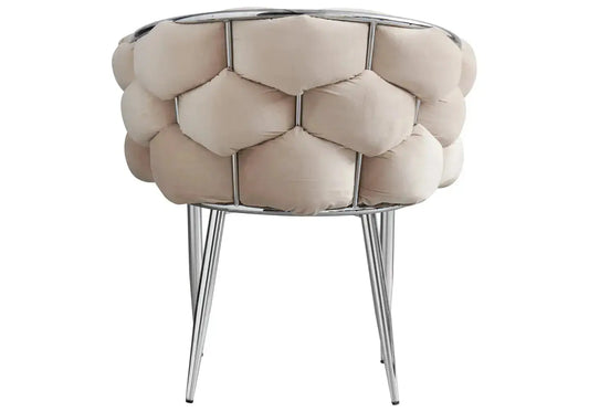 Chaise fauteuil argenté beige CLOUD New Design