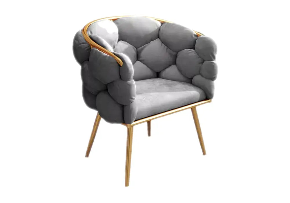 Chaise fauteuil doré anthracite CLOUD - DEKOFLIX