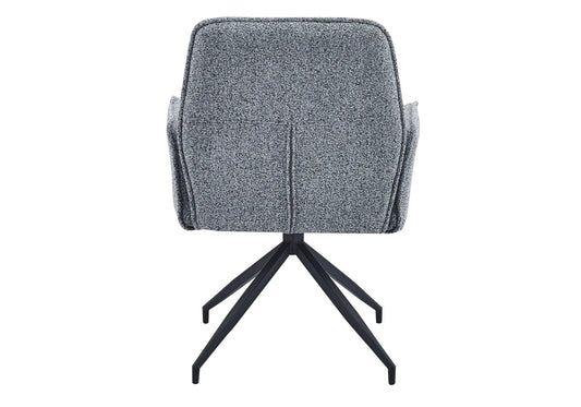 Chaise fauteuil pivotant noir MATY(lot de 2) New Design
