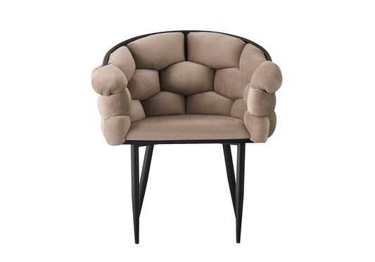 Chaise fauteuil taupe pied noir CLOUD New Design