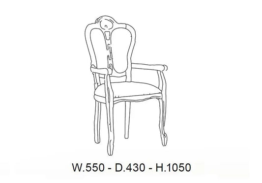 Chaise-fauteuil tissu beige GRETA (Lot de 2) Italian TM